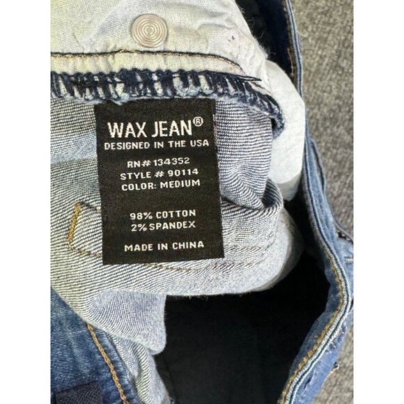 Wax Jean womens size Small Blue Denim Distressed Skirt - Picture 11 of 13